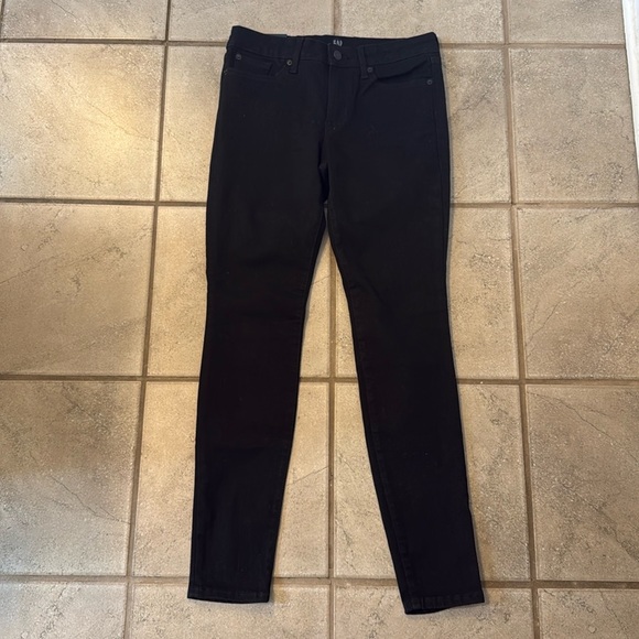 NWT GAP Denim Women’s 28 Regular Sculpted Legging Stretch Mid Rise Black Jean - Picture 1 of 8